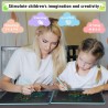 Tablette D'écriture LCD 15 Pouces-2 Pack,LCD Tablette Dessin avec Ecran Coloré,Bloc D'écriture Effaçable avec des Autocollants D