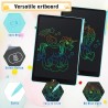 Tablette D'écriture LCD 15 Pouces-2 Pack,LCD Tablette Dessin avec Ecran Coloré,Bloc D'écriture Effaçable avec des Autocollants D