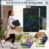 Tablette D'écriture LCD 15 Pouces-2 Pack,LCD Tablette Dessin avec Ecran Coloré,Bloc D'écriture Effaçable avec des Autocollants D