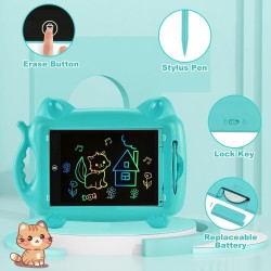 Tablette Dessin Enfant 12 Pouces,PINCAT Jouet Enfant 2 3 4 5 6 7 Ans Garcon Cadeau Fille Ardoise Blanche Effacable LCD Coloré Ta