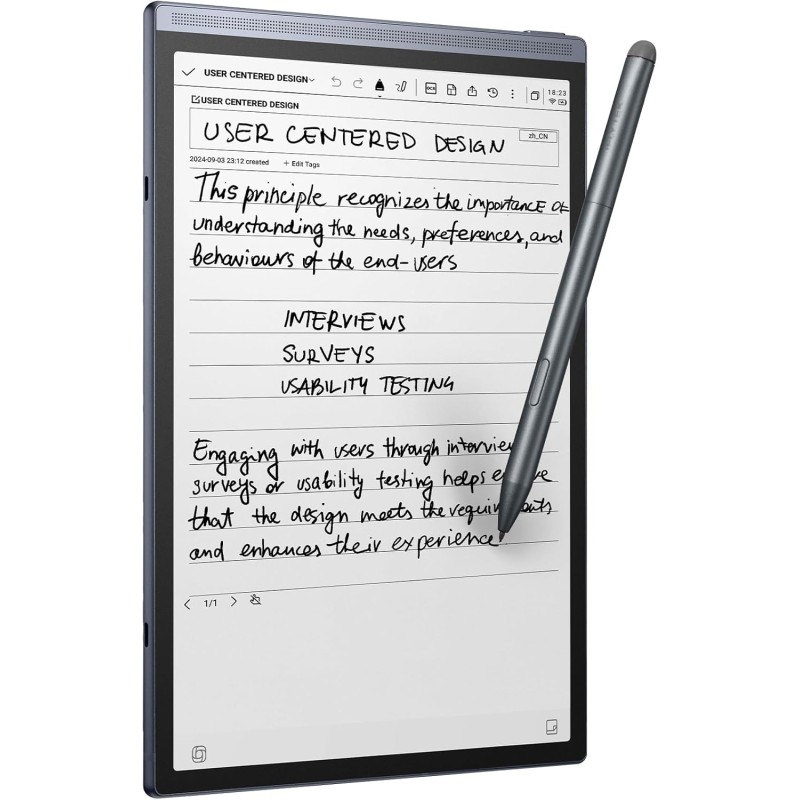 iFLYTEK AINOTE Air 2 Tablette en Papier, 8,2 Pouces E-Ink-Tablet avec AI, Transcription de Langue en Texte, Support Multilingue 