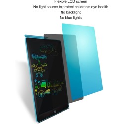 Dpofirs tablette d'écriture lcd 16 pouces, bloc de dessin à écran coloré avec haute sensibilité, bloc de dessin coloré pour plan