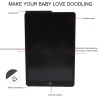 Dpofirs tablette d'écriture lcd 16 pouces, bloc de dessin à écran coloré avec haute sensibilité, bloc de dessin coloré pour plan