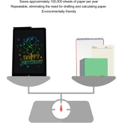 Dpofirs tablette d'écriture lcd 16 pouces, bloc de dessin à écran coloré avec haute sensibilité, bloc de dessin coloré pour plan