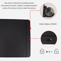 Dpofirs tablette d'écriture lcd 16 pouces, bloc de dessin à écran coloré avec haute sensibilité, bloc de dessin coloré pour plan