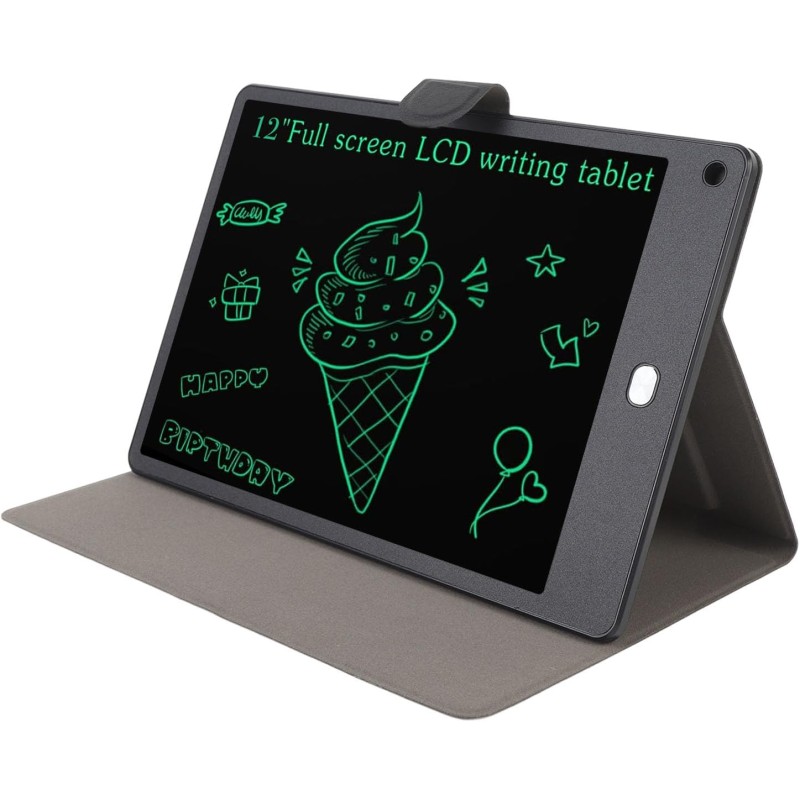 Tablette D'écriture LCD de 12 Pouces, Tablette de Dessin électronique Effacée Réutilisable, Tableau de Doodle Effacable avec Sty