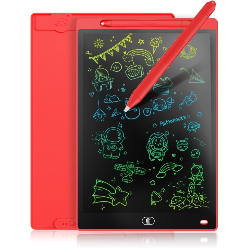 Tablette d'écriture LCD colorée de 8,5, Tableau de dessin électronique - Tableau graphique avec tableau blanc effaçable portable