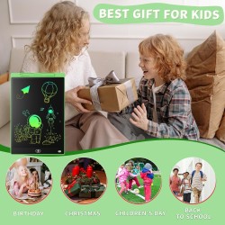 Lot de 2 tableaux d'écriture LCD de 25,4 cm - Tablette d'écriture électronique colorée - Pour jeux d'enfants de 2 à 7 ans, garço