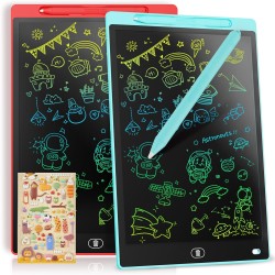 Lot de 2 tableaux d'écriture LCD de 10 pouces, tableau à dessin portable effaçable, cadeau pour enfants, tablette graphique pour