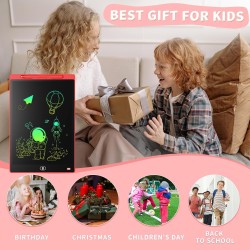 Lot de 2 tableaux d'écriture LCD de 10 pouces, tableau à dessin portable effaçable, cadeau pour enfants, tablette graphique pour