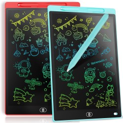 [2 pièces] Tablette Graphique LCD Écriture Colorée 12 Pouces, Tableau de Dessin Effaçable, Cadeau Enfants, Tablette Graphique po