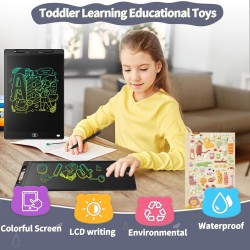 [2 pièces] Tablette Graphique LCD Écriture Colorée 10 Pouces, Tableau de Dessin Effaçable, Cadeau Enfants, Tablette Graphique po