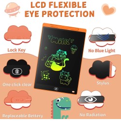 Tablette graphique lcd écriture colorée de 10 pouces, tableau de dessin effaçable portable, cadeau pour enfants, tablette graphi