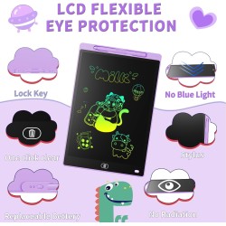 Tablette Graphique LCD Écriture Colorée 10 Pouces, Tableau effaçable Portable, Cadeau Enfants, Tablette Graphique pour Jeux Enfa
