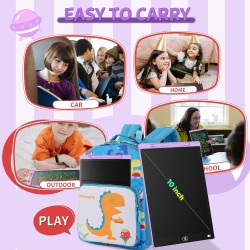 Tablette Graphique LCD Écriture Colorée 10 Pouces, Tableau effaçable Portable, Cadeau Enfants, Tablette Graphique pour Jeux Enfa
