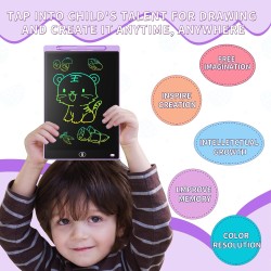 Tableau d'écriture LCD coloré - 8,5 pouces - Cadeau pour enfants - Tablette d'écriture LCD - Tablette graphique pour jeux d'enfa