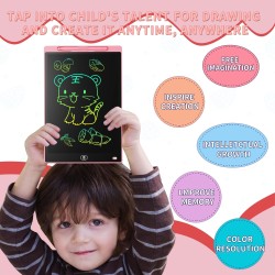 Lot de 2 tableaux d'écriture LCD colorés de 25,4 cm - Pour jeux d'enfants de 2, 3, 4, 5, 6, 7 ans, garçons et filles - Violet et