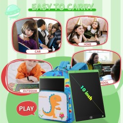 LCD Tableau d'Écriture 10 Pouces Genialba Coloré LCD Tablette d'écriture Cadeau pour Enfants LCD Writing Tablette Electronique T