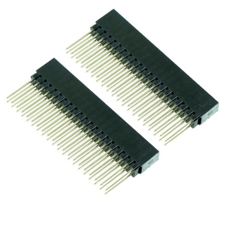 Lot de 2 barrettes femelles empilables pour Raspberry Pi 2/3/4/5/Zero, 2 x 20 broches