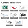 Raspberry Pi 5 Kit de Refroidissement 8 Go | Adaptateur d'alimentation USB-C 27 W | logement | Refroidisseur Actif | Carte mémoi