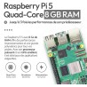 Raspberry Pi 5 Kit de Refroidissement 8 Go | Adaptateur d'alimentation USB-C 27 W | logement | Refroidisseur Actif | Carte mémoi