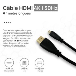 Raspberry Pi 5 Kit de Refroidissement 8 Go | Adaptateur d'alimentation USB-C 27 W | logement | Refroidisseur Actif | Carte mémoi