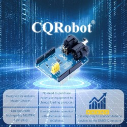 CQRobot DMX Shield MAX485 Chipset Compatible with Arduino Motherboard (RDM Capable), with XLR 3-Pin Male/Female Connectors, Devi