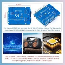 CQRobot DMX Shield MAX485 Chipset Compatible with Arduino Motherboard (RDM Capable), with XLR 3-Pin Male/Female Connectors, Devi