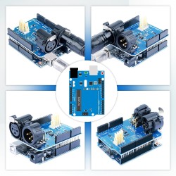 CQRobot DMX Shield MAX485 Chipset Compatible with Arduino Motherboard (RDM Capable), with XLR 3-Pin Male/Female Connectors, Devi