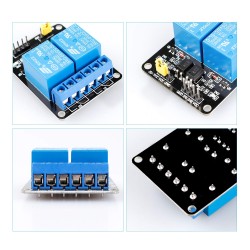 SUNFOUNDER 2 Channel DC 5V Relay Module with Optocoupler Low Level Trigger Expansion Board Compatible with Arduino R3 Mega 2560 