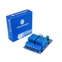 SUNFOUNDER 2 Channel DC 5V Relay Module with Optocoupler Low Level Trigger Expansion Board Compatible with Arduino R3 Mega 2560 