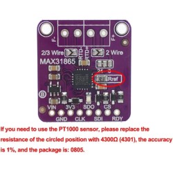 DollaTek Module d'amplificateur de capteur thermocouple RTD température PT100 MAX31865