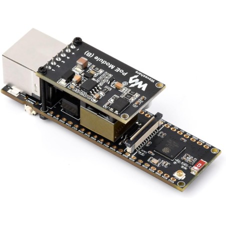 Waveshare ESP32-S3 ETH Development Board, 10/100Mbps RJ45 Ethernet Port, Wi-FI & BT Support, 240MHz Dual Core Processor, Onboard