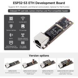 Waveshare ESP32-S3 ETH Development Board, 10/100Mbps RJ45 Ethernet Port, Wi-FI & BT Support, 240MHz Dual Core Processor, Onboard