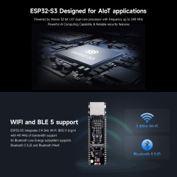 Waveshare ESP32-S3 ETH Development Board, 10/100Mbps RJ45 Ethernet Port, Wi-FI & BT Support, 240MHz Dual Core Processor, Onboard