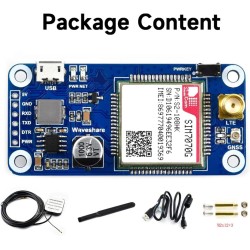 Waveshare SIM7070G NB-IoT/Cat-M/GPRS/GNSS Hat for Raspberry Pi, Low Power Narrow Band Cellular IoT Communication Module Global B
