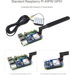 Waveshare SIM7070G NB-IoT/Cat-M/GPRS/GNSS Hat for Raspberry Pi, Low Power Narrow Band Cellular IoT Communication Module Global B