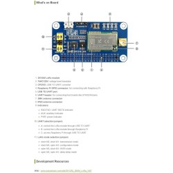 Waveshare SX1262 Lora Hat for Raspberry Pi Spread Spectrum Modulation 868MHz Auto Multi-Level Repeating Supports Wireless Parame