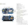 Waveshare Pi GSM/GPRS/GNSS Hat Expansion Board with Low-Power Consumption Based on SIM868 Compatible with Raspberry Pi 2B 3B Zer