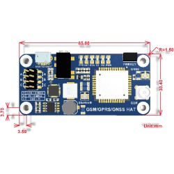 Waveshare Pi GSM/GPRS/GNSS Hat Expansion Board with Low-Power Consumption Based on SIM868 Compatible with Raspberry Pi 2B 3B Zer