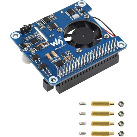 Power Over Ethernet PoE Hat pour Raspberry Pi 4B/3B+, 802.3af/at PoE Network, 5V USB-A&12V Header Outputs, PoE Carte D'extension