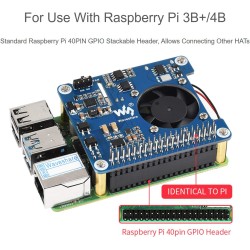 Power Over Ethernet PoE Hat pour Raspberry Pi 4B/3B+, 802.3af/at PoE Network, 5V USB-A&12V Header Outputs, PoE Carte D'extension