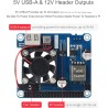 Power Over Ethernet PoE Hat pour Raspberry Pi 4B/3B+, 802.3af/at PoE Network, 5V USB-A&12V Header Outputs, PoE Carte D'extension