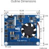 Power Over Ethernet PoE Hat pour Raspberry Pi 4B/3B+, 802.3af/at PoE Network, 5V USB-A&12V Header Outputs, PoE Carte D'extension