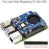 Power Over Ethernet (PoE) Hat pour Raspberry Pi 4B/3B+, 802.3af-Conforme, 5V 2.5A DC Sortie, Ventilateur de Refroidissement Inté
