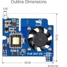 Power Over Ethernet (PoE) Hat pour Raspberry Pi 4B/3B+, 802.3af-Conforme, 5V 2.5A DC Sortie, Ventilateur de Refroidissement Inté