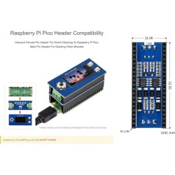 2 Canaux RS485 Module pour Raspberry Pi Pico, Convertisseur UART vers RS485 Intégrant RS485 SP3485 l'émetteur-récepteur, Utilisa