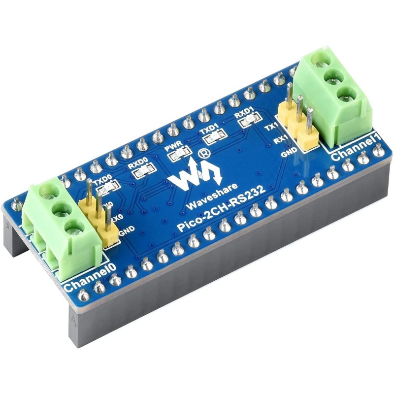 Module RS232 pour Raspberry Pi Pico 2 Canaux UART vers RS232 Convertisseur Série Adaptateur, Intégrant l'émetteur-récepteur RS23