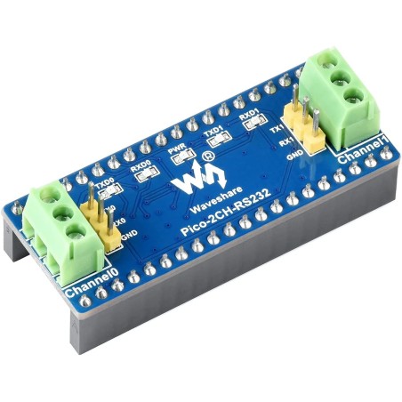 Module RS232 pour Raspberry Pi Pico 2 Canaux UART vers RS232 Convertisseur Série Adaptateur, Intégrant l'émetteur-récepteur RS23