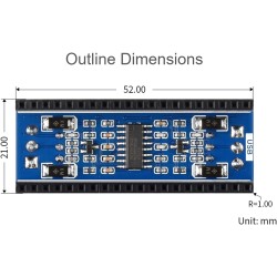 Module RS232 pour Raspberry Pi Pico 2 Canaux UART vers RS232 Convertisseur Série Adaptateur, Intégrant l'émetteur-récepteur RS23